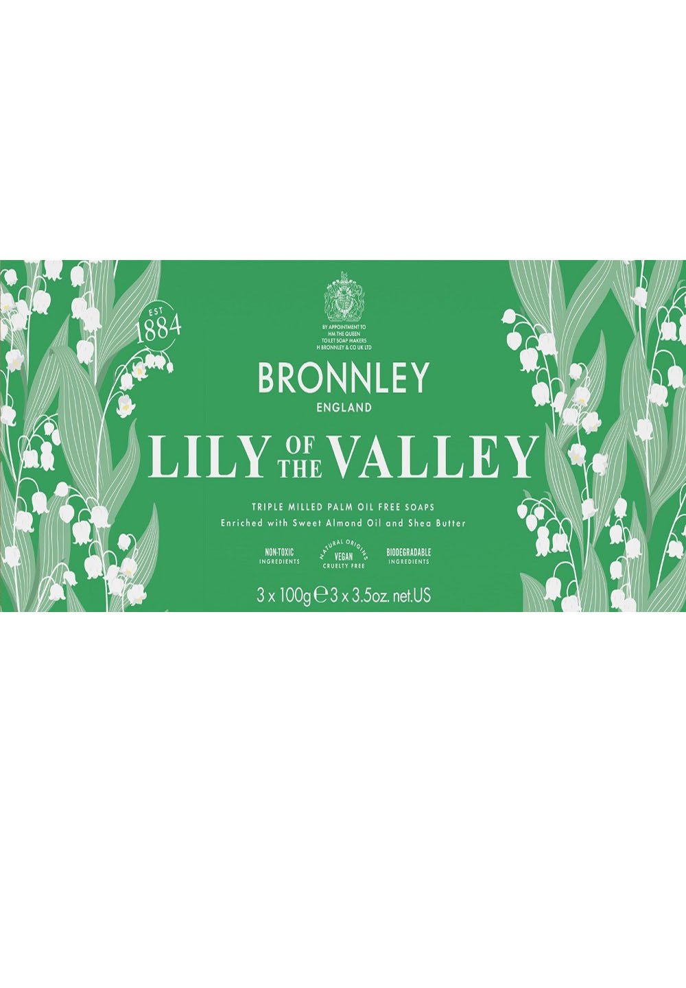 Bronnley Zitronenseife Lemon – 3 X 100g, Vegan, Mit Sheabutter & Nachhaltigem Palmöl