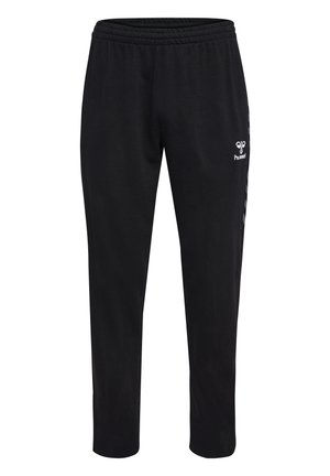 Sorte joggingbukser lavet af bomuldsblanding. Har elastisk talje, slim fit og en lille logo på venstre ben med detaljerede sidelister.