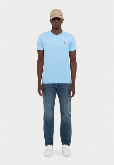 PS Paul Smith MENS SLIM FIT ZEBRA - Osnovna majica kratkih rukava - light blue