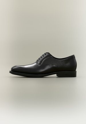 ALDO, SANTINO PILLOW WALK - Обувки с връзки - open black leather saffiano