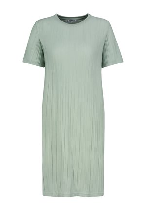 MIT KURZEM ÄRMEL UND RUNDHALS - Jerseykleid - grün