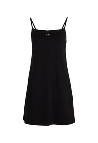 Calvin Klein Jeans MILANO A LINE STRAPPY DRESS - Džersio suknelė - black