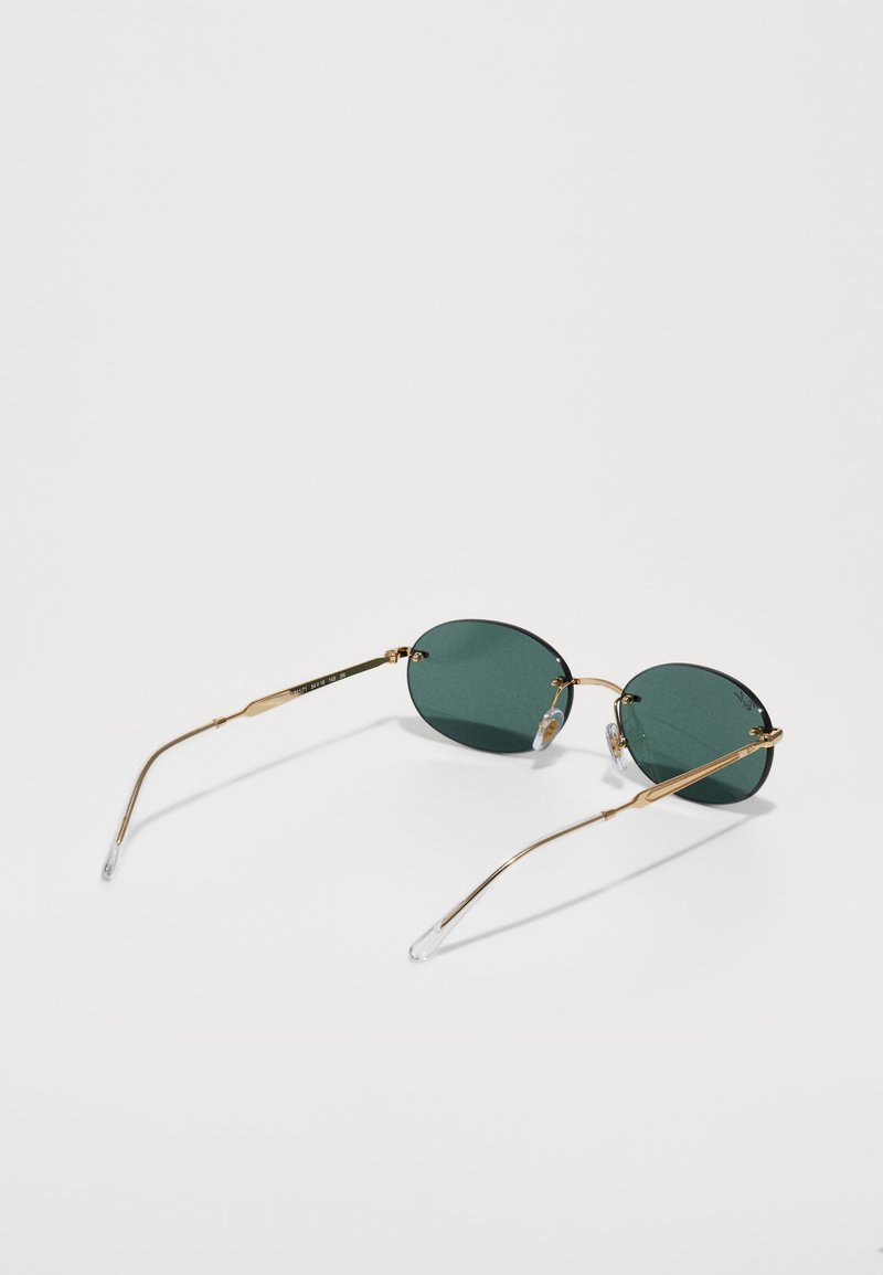 NWT Ray-Ban Arista Gold Frame Oval Sunglasses with Dark Green Lenses OVAL METAL Sunglasses in Arista Gold and G-15 Green - RB3547  main image 3