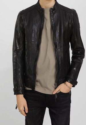 Lederjacke - black