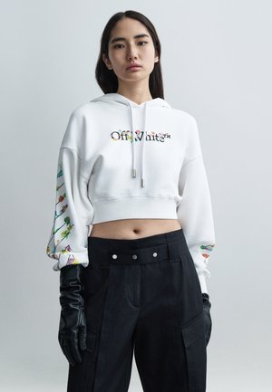 Φούτερ με κουκούλα - white