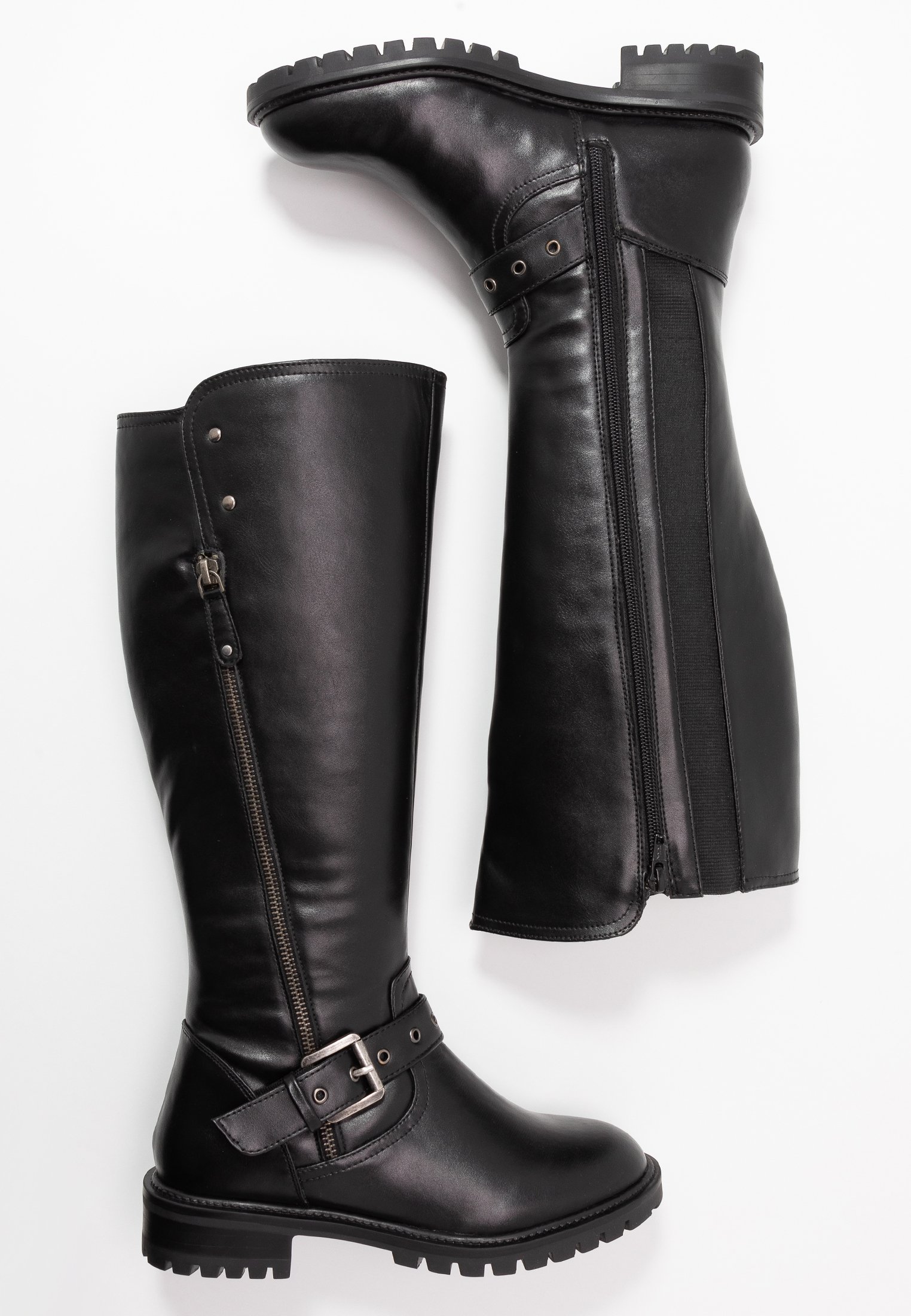 Simply Be WIDE FIT GWEN KNEE HIGH Cowboy Bikerboots Simply Be WIDE FIT GWEN KNEE HIGH Cowboy Bikerboots