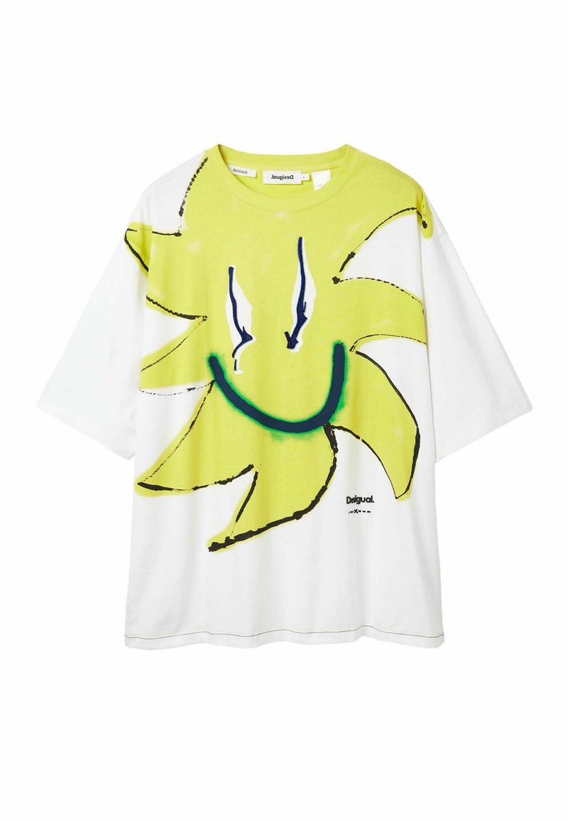 Desigual T-shirt print wit Desigual T-shirt print wit