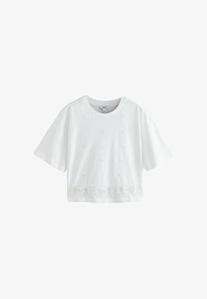 Next, REGULAR FIT - EMBELLISHED PAISLEY SHORT SLEEVE CREW NECK T-SHIRT . - Trükipildiga T-särk - white
