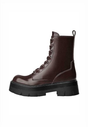 Botines con plataforma - dark red