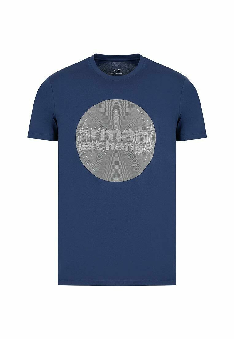 Armani Exchange T-shirt print blauw