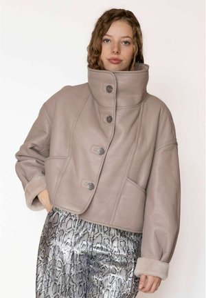CHO REVERSIBLE SHEARLING - Leren jas - beige