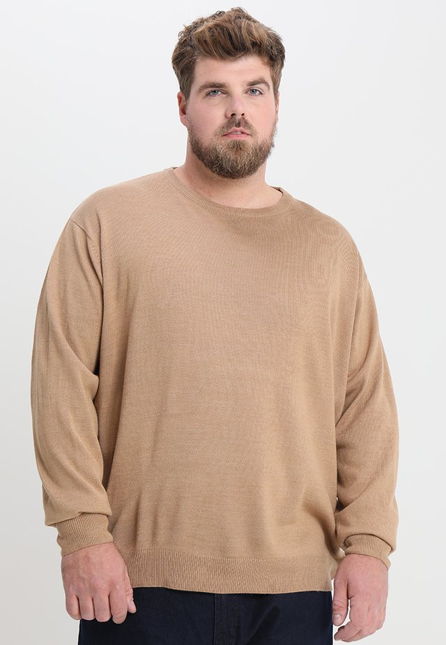 CAPSULE CREW NECK JUMPER - Jumper - mid brown
