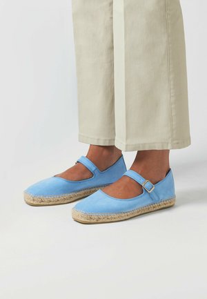 ANTIBES - Ankle strap ballet pumps - sky blue vegan