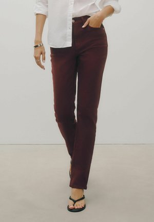 Next, TALL FIT JEANS . - Jeans Straight Leg - burgundy red