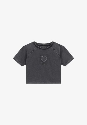 CROPPED - Majica kratkih rukava s printom - schwarz