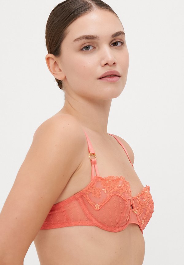 HALF CUP BALCONY BRA - Underwired bra - coral3