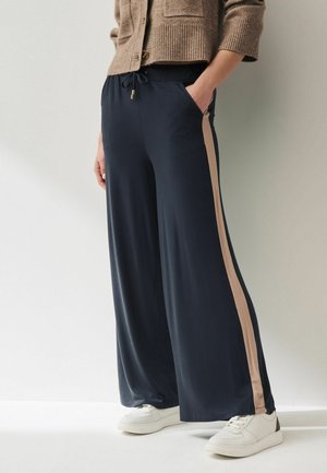 WIDE LEG   - REGULAR FIT - Trousers - navy