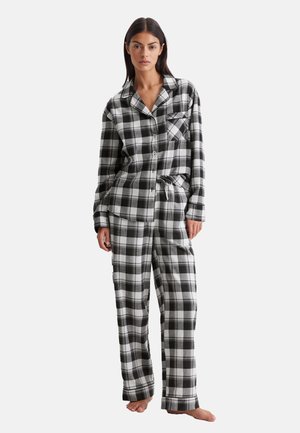 COZY - Nattøj bukser - black check