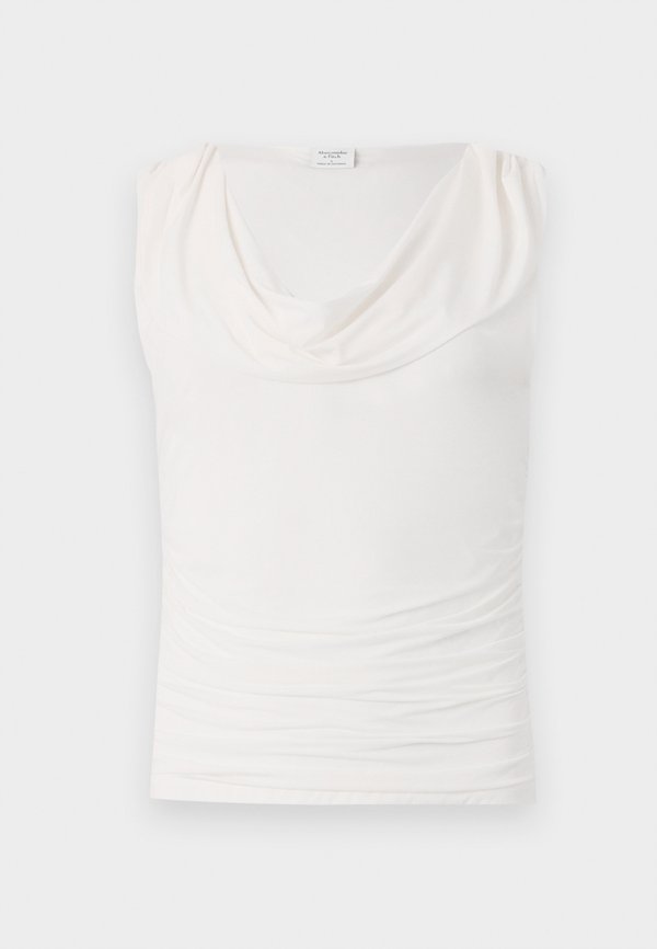Draped Cowl Neck Top - Top3