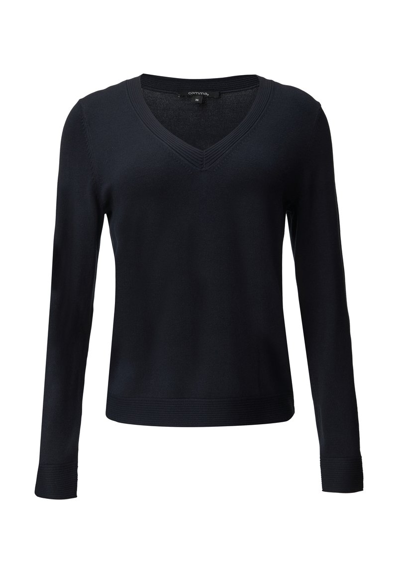 comma V-AUSSCHNITT Strickpullover navy/dunkelblau