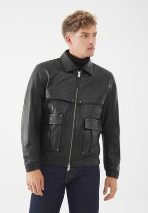 COOPER - Lederjacke - schwarz