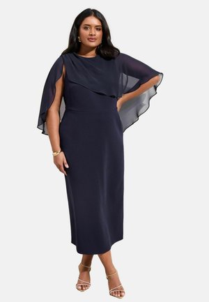 PLUS SIZE FIT - ASYMMETRIC  MIDI DRESS   - Freizeitkleid - navy
