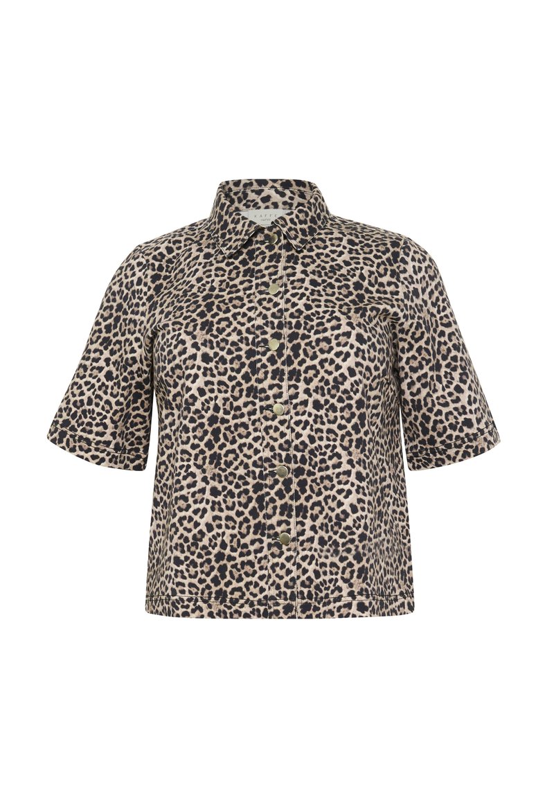 Kaffe Curve Overhemdblouse bruin Kaffe Curve Overhemdblouse bruin