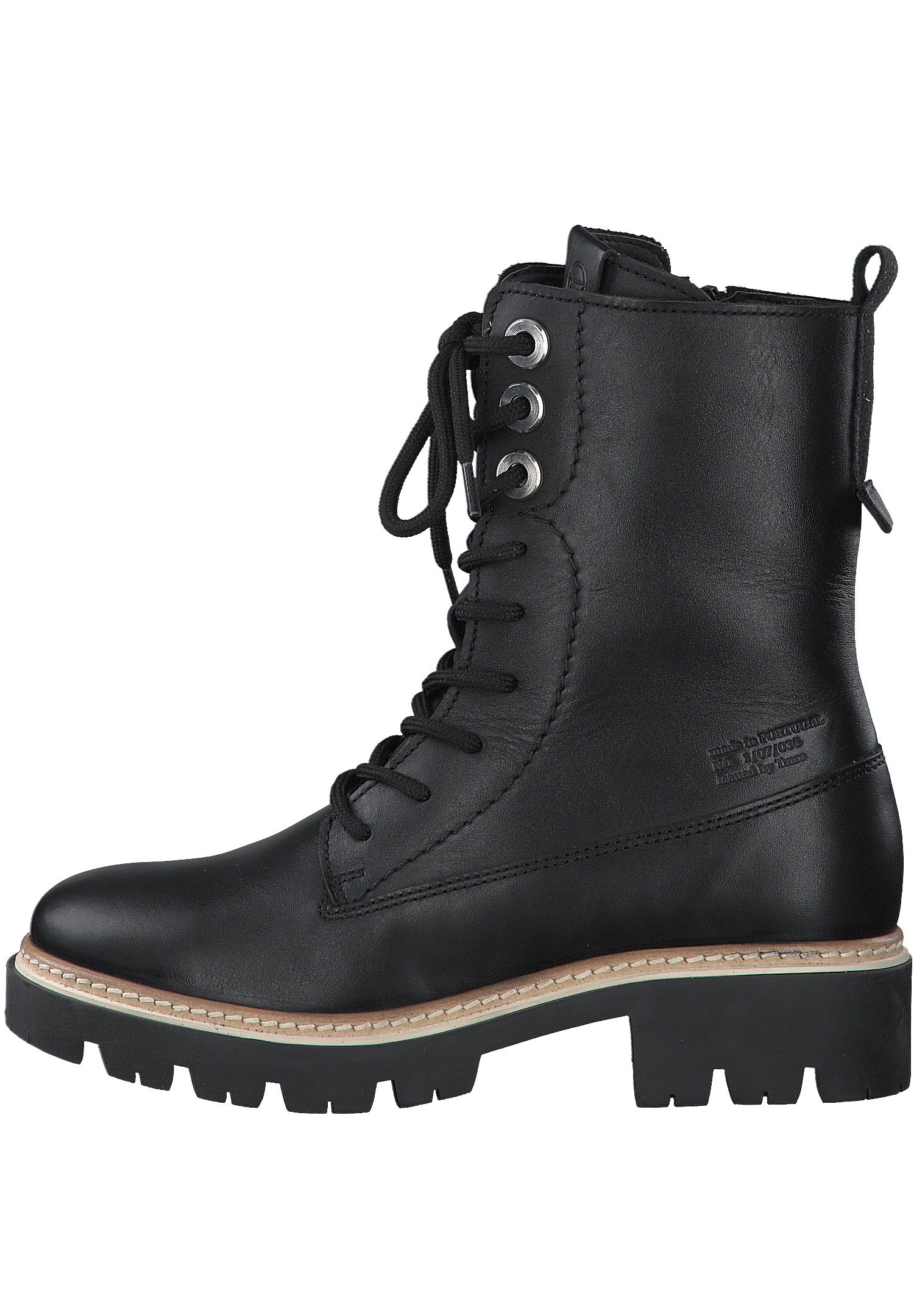 Tamaris Veterboots - black leather/Zwart - Zalando.nl