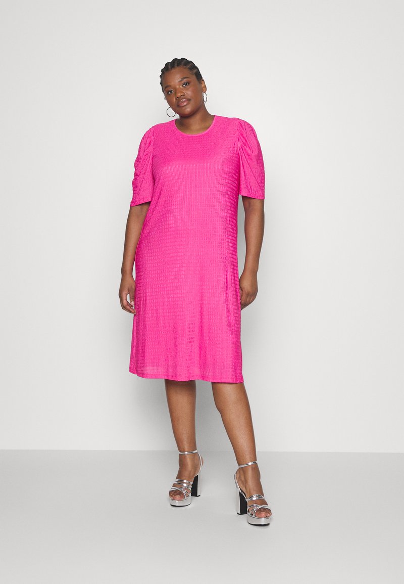 EVOKED VILA VINATALIA MIDI DRESS Päevakleit pink yarrow/roosa