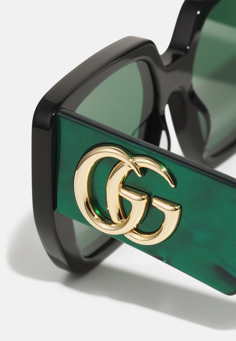 Gucci GG OVERSIZED SQUARE ACETATE SUNGLASSES - Sunglasses - black  