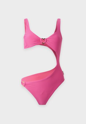 MOSCHINO SWIM, GOLD HEART - Бански костюм - fuxia