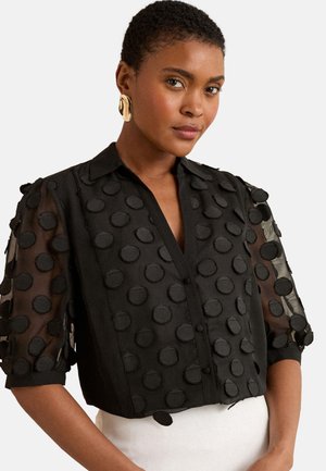 Love & Roses REGULAR FIT  3D SPOT 3/4 SLEEVE - Gombos blúz - black