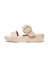 FitFlop COVERED-BUCKLE RAW-EDGE  - Muiltjes - beige