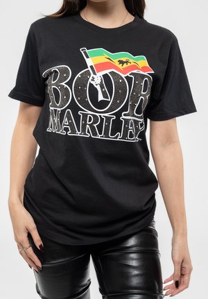 Paradiso Clothing BOB MARLEY DIAMANTE FLAG - Print T-shirt - black