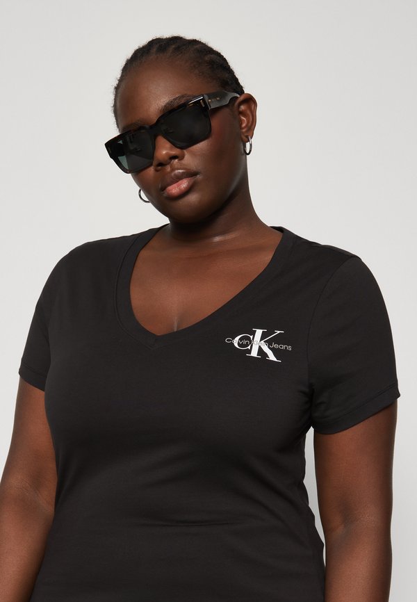 CLASSIC SLIM V NECK TEE - Basic T-shirt3