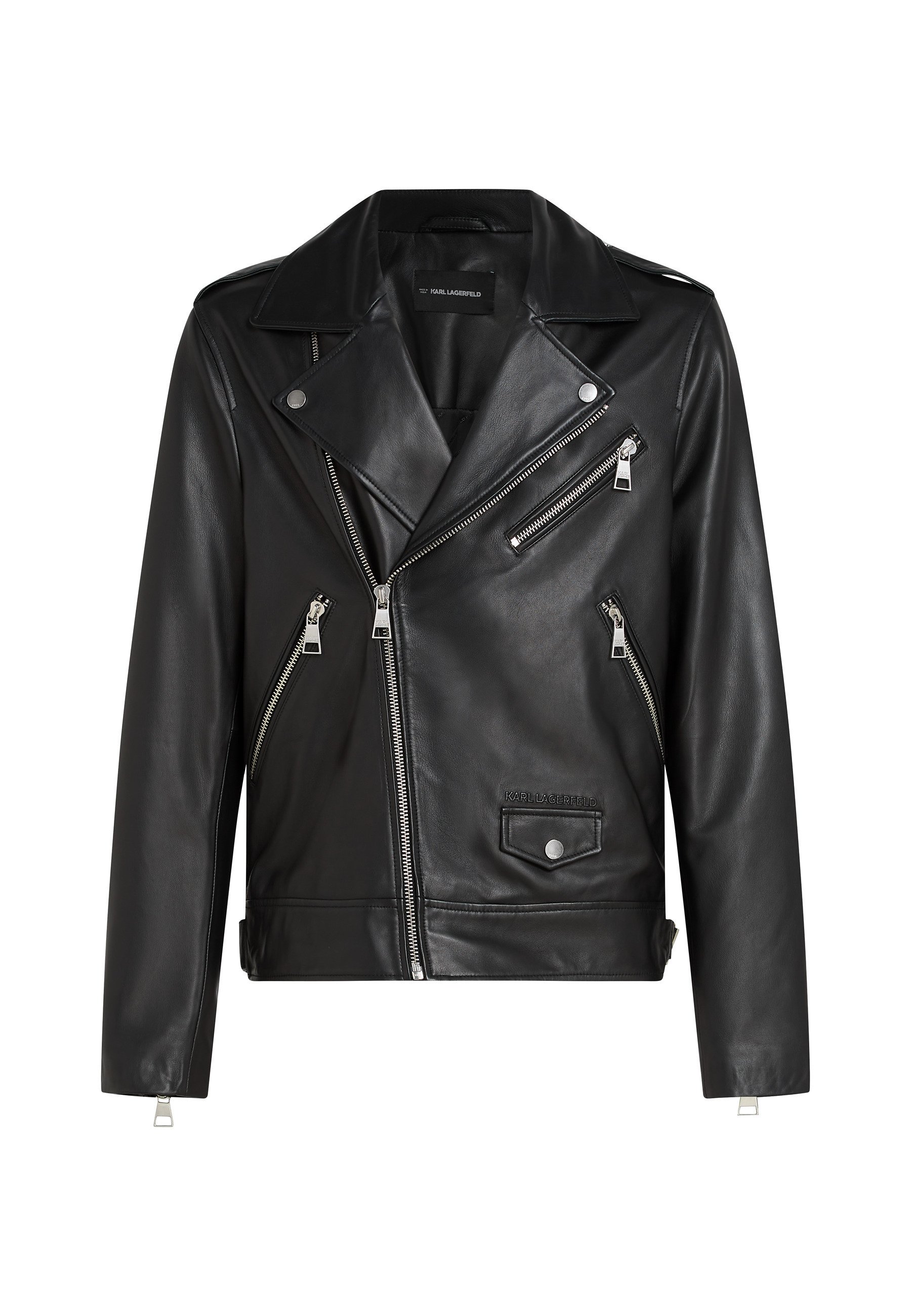 『TEN HIDE LEATHER JKT BLACK M』 Men's Cowhide Motorcycle Cross Zip Biker Jacket | Infinity