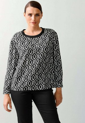 IN GRAFISCHEM KETTENDESSIN - Bluse - black