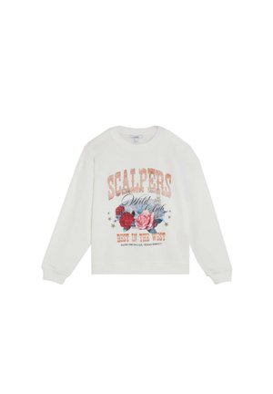 Scalpers, SCALPERS SCGRAPHIC GLITTER SWEATER - Sudadera - ecru