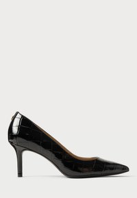 LANETTE CROC-EMBOSSED LEATHER PUMP - Tacones - black