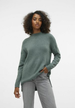 Vero Moda VMLEFILE BOXY NOOS - Maglione - balsam green