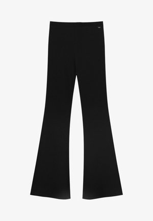 Stretch bell bottom trousers - Hlače - black