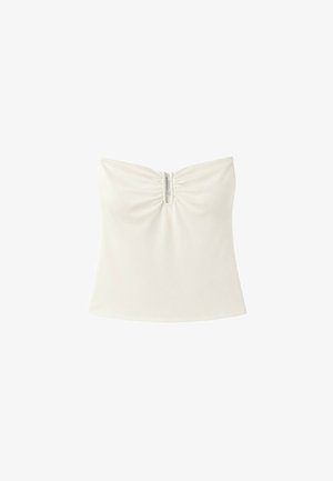 Stradivarius, DRAPED CROPPED TOP - Top - beige