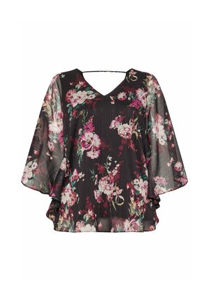 Yours Clothing FLORAL  - Blouse - black