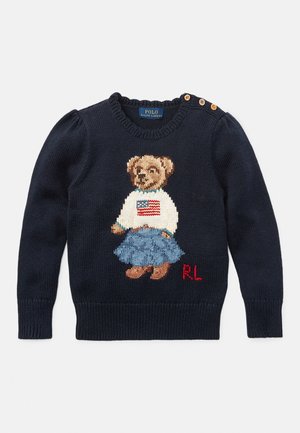 POLO BEAR COTTON SWEATER 2-6Y - Strikkegenser - hunter navy