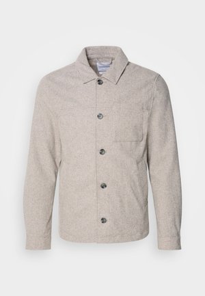 Lindbergh CROPPED LENGTH OVERSHIRT JACKET - Suvejakk - dark sand melange