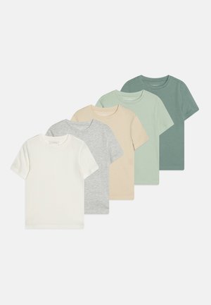 UNISEX 5 PACK - T-Shirt basic - green/mottled light grey/mint