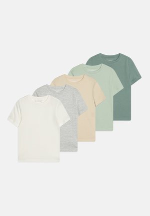 Friboo UNISEX 5 PACK - T-shirt basic - green/mottled light grey/mint