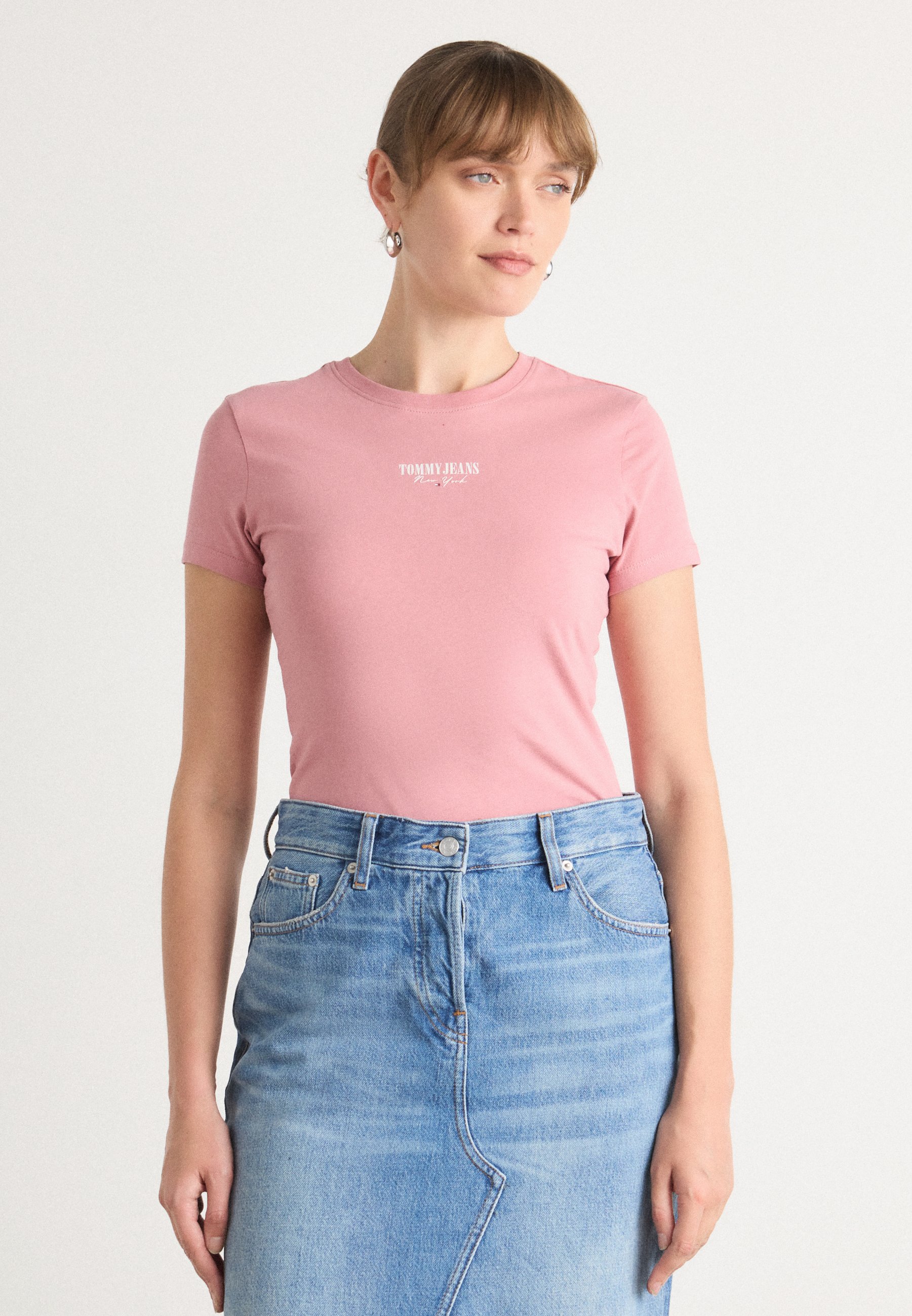 Tommy Jeans SLIM ESSENTIAL - T-Shirt print - tahiti berry