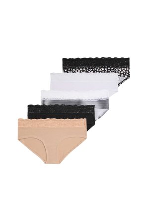 5 PACK - Spodní díl bikin - white mix