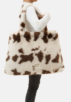 Seidenfelt, SEIDENFELT BAGS COW WHITE & BROWN NORRLIDA SHOPPER - Tote bag - cow white  brown